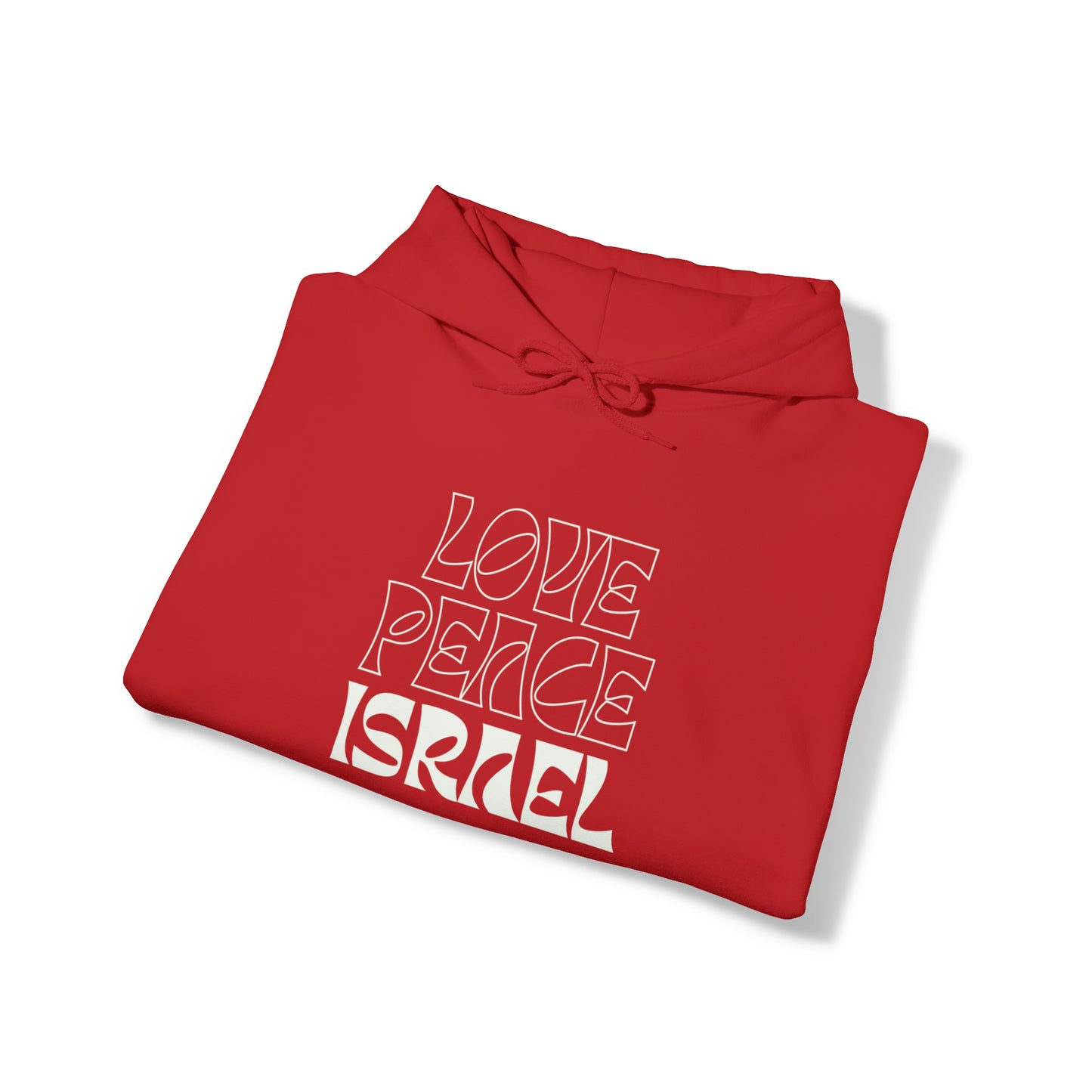 Love Peace Israel Hooded Sweatshirt