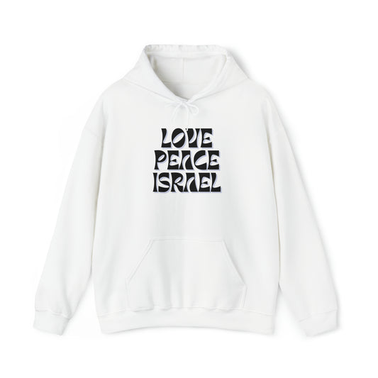 Love Peace Israel Hooded Sweatshirt