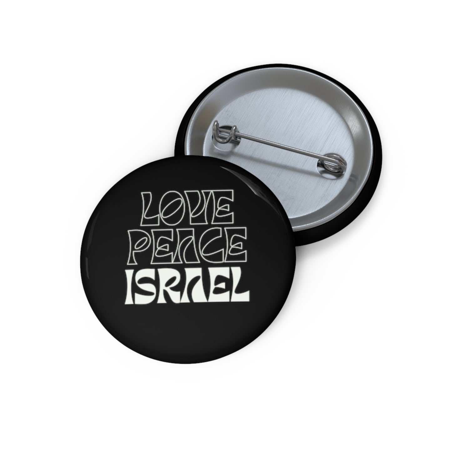 Love Peace Israel Custom Pin Buttons