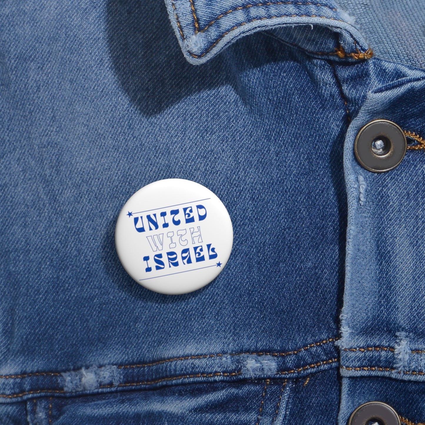 United With Israel Custom Pin Buttons