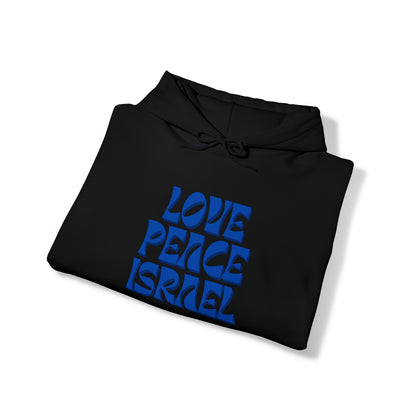 Love Peace Israel Hooded Sweatshirt