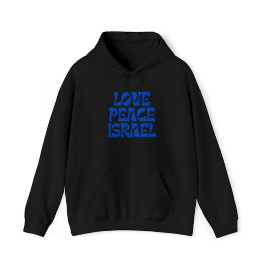 Love Peace Israel Hooded Sweatshirt