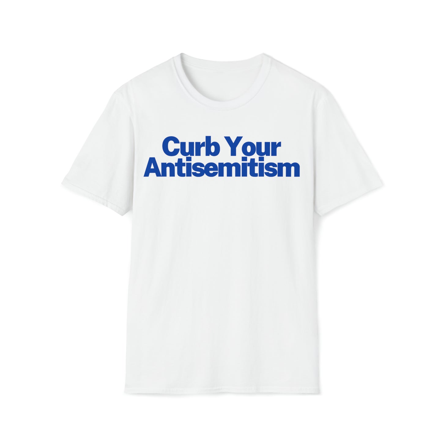 Curb Your Antisemitism | Blue Logo T-Shirt