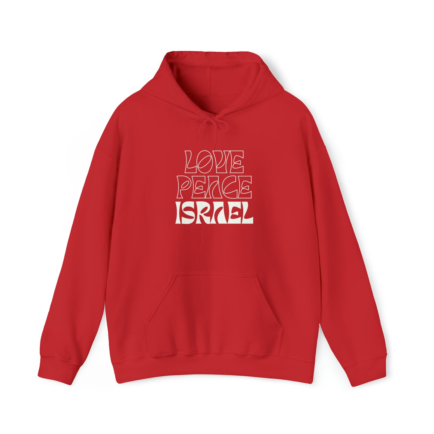 Love Peace Israel Hooded Sweatshirt