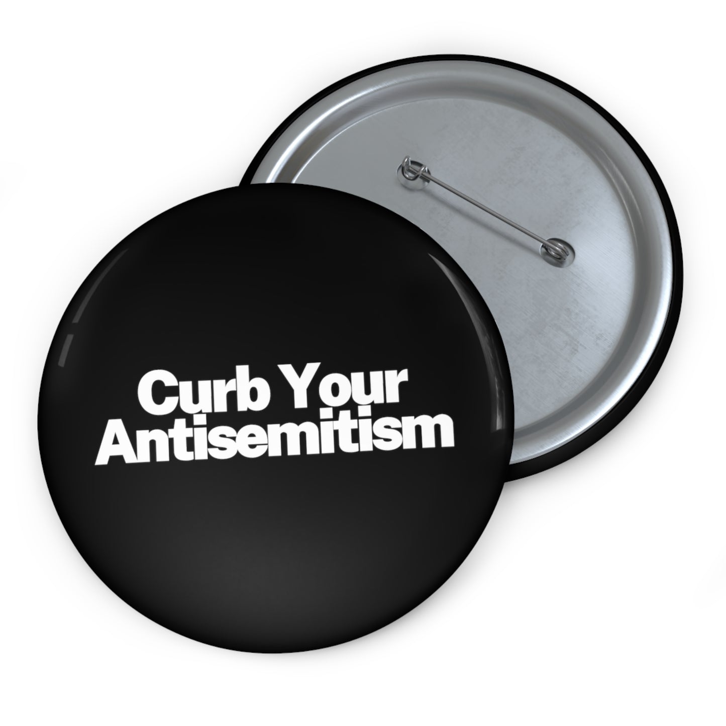 Curb Your Antisemitism Pin Buttons