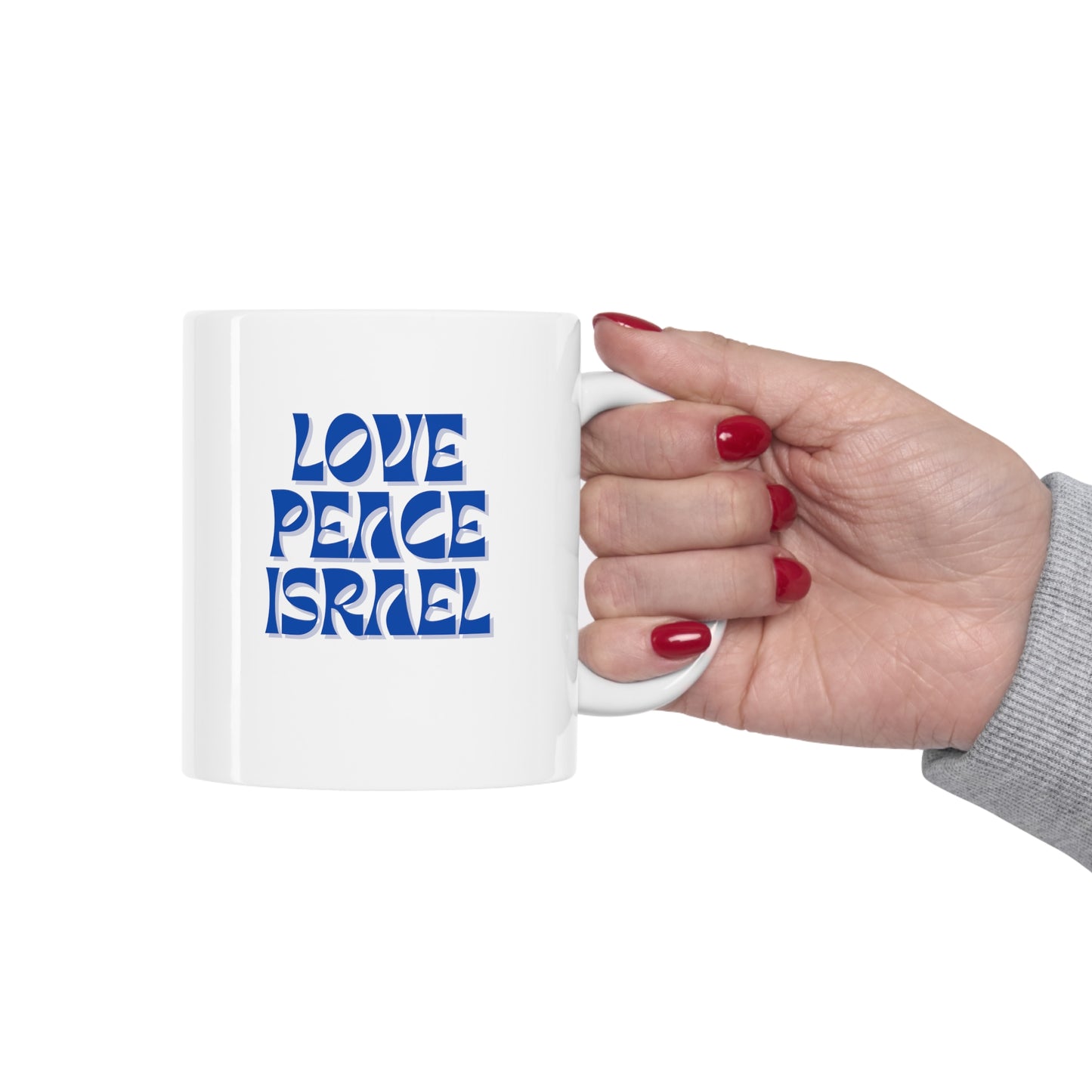 Love Peace Israel Ceramic Mug 11oz