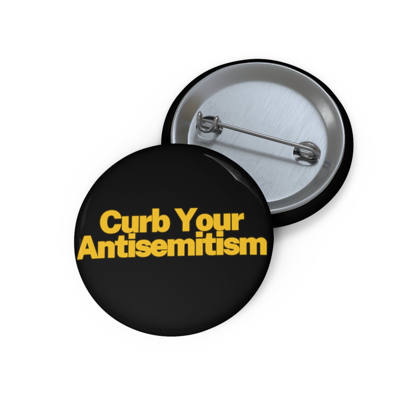 Curb Your Antisemitism Pin Buttons