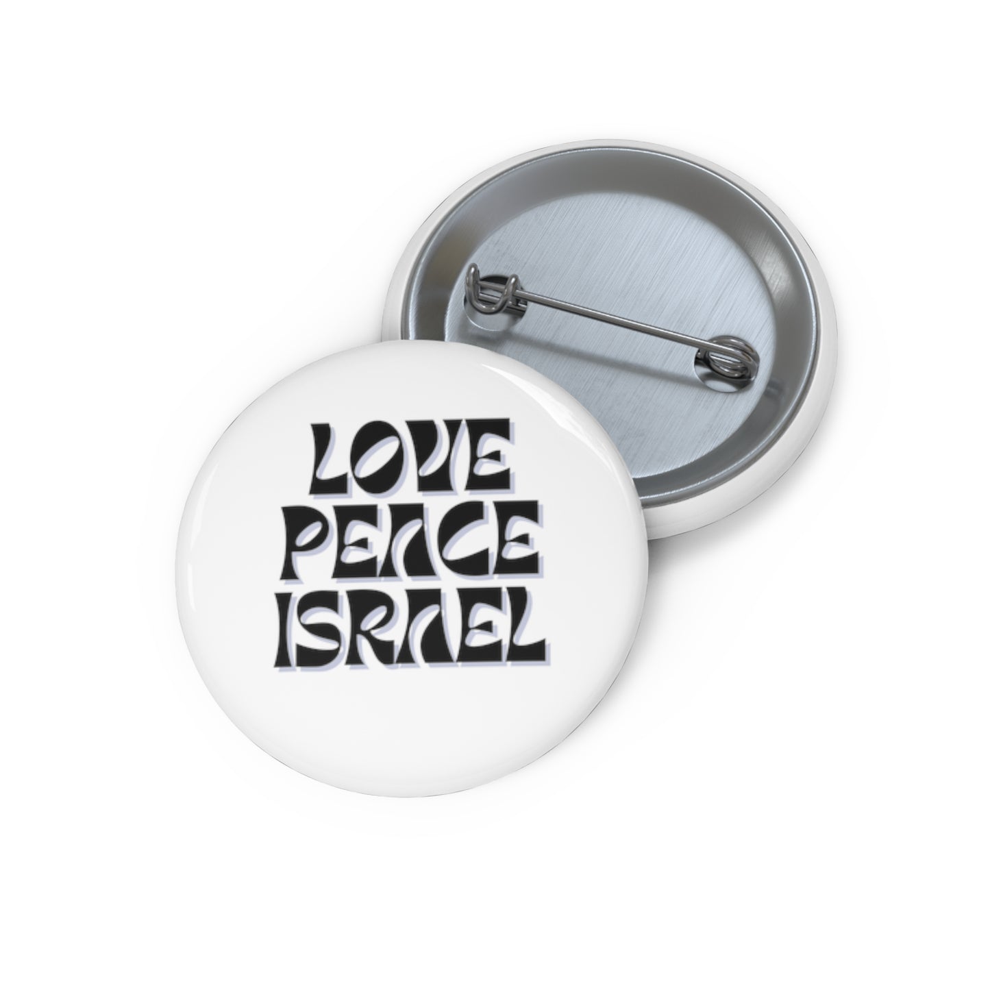 Love Peace Israel Custom Pin Buttons