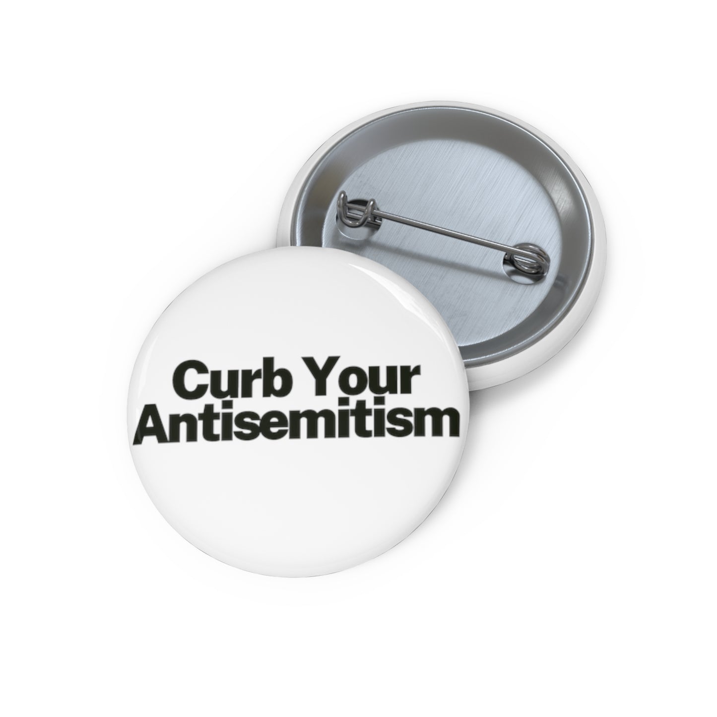 Curb Your Antisemitism Pin Buttons