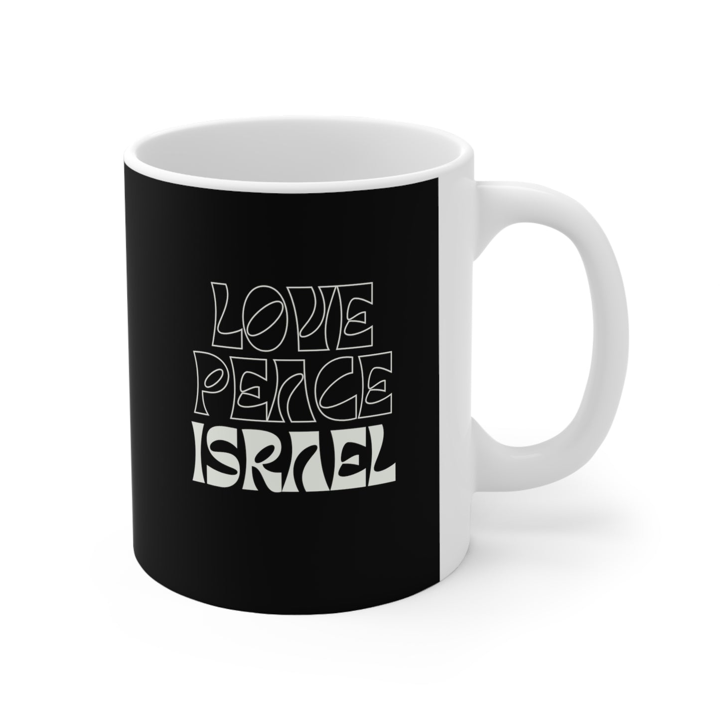 Love Peace Israel Ceramic Mug 11oz