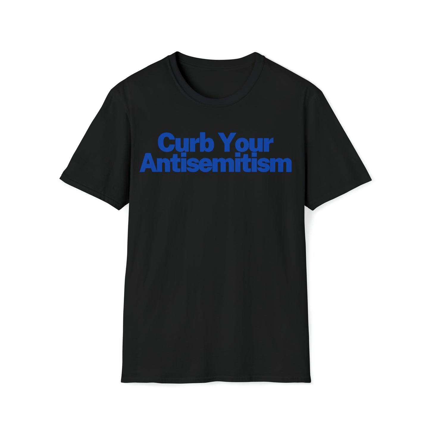 Curb Your Antisemitism | Blue Logo T-Shirt