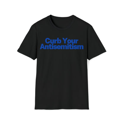 Curb Your Antisemitism | Blue Logo T-Shirt