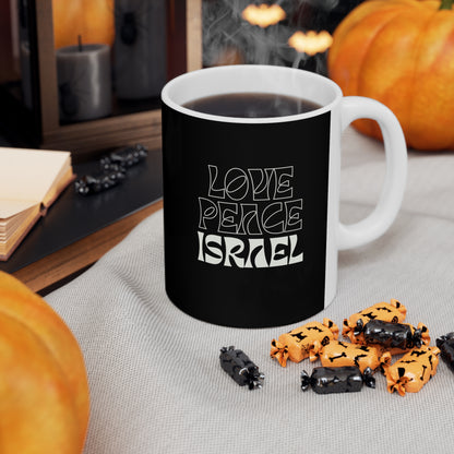 Love Peace Israel Ceramic Mug 11oz