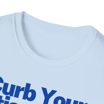 Curb Your Antisemitism | Blue Logo T-Shirt