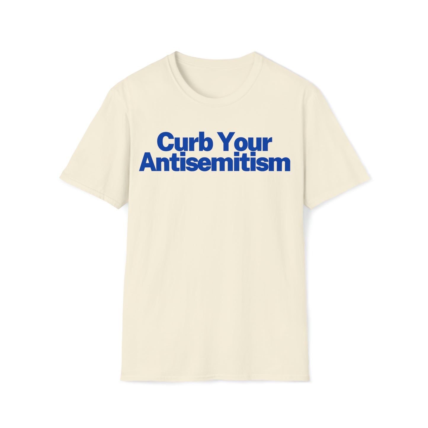 Curb Your Antisemitism | Blue Logo T-Shirt