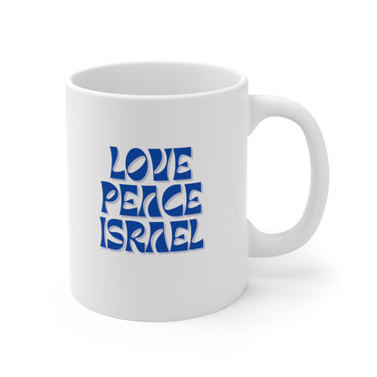 Love Peace Israel Ceramic Mug 11oz