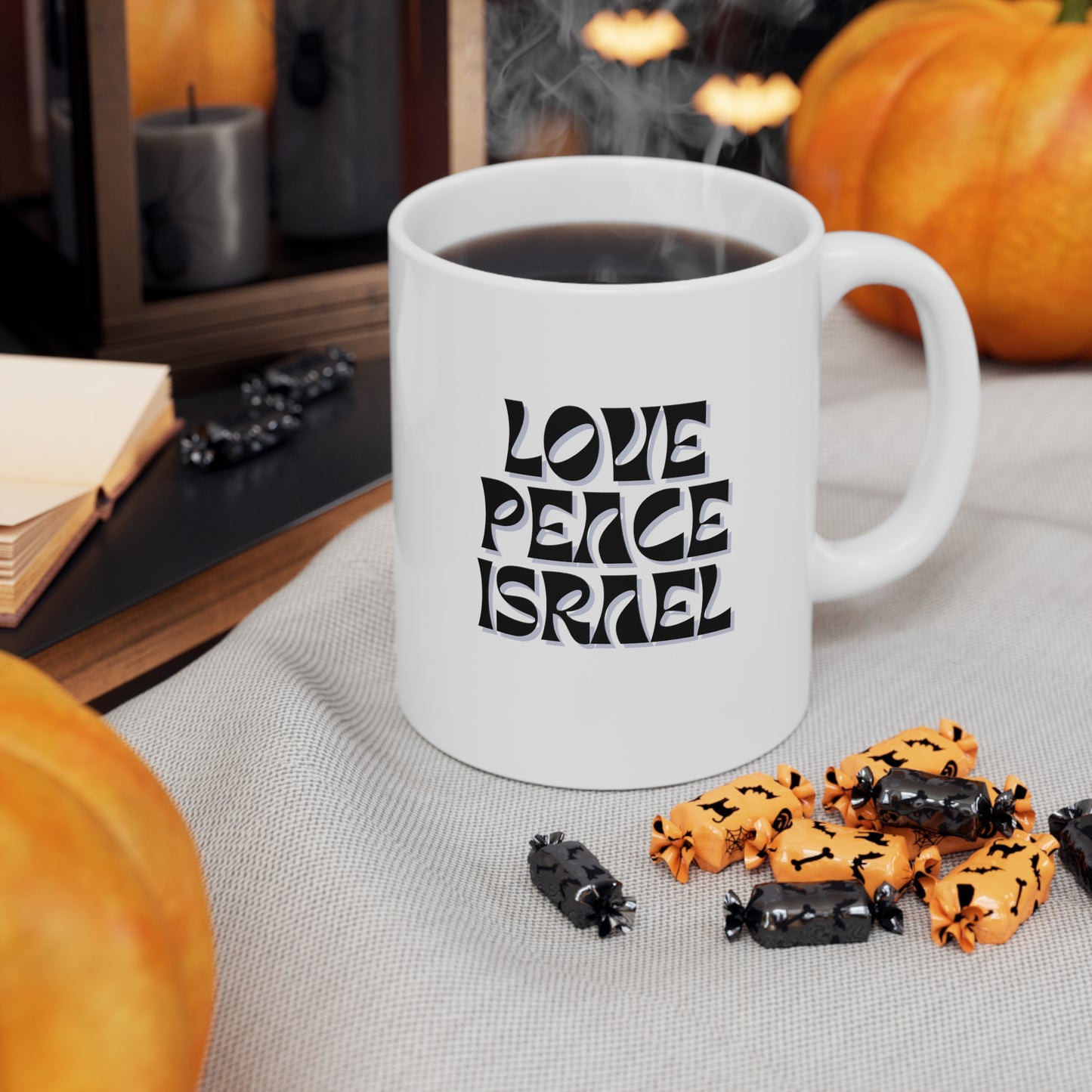 Love Peace Israel Ceramic Mug 11oz