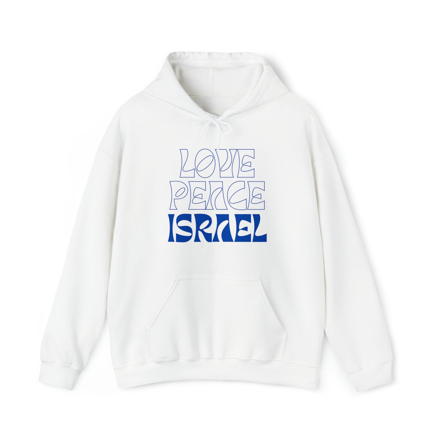 Love Peace Israel Hooded Sweatshirt