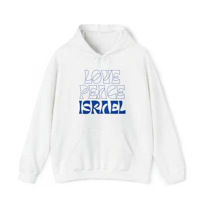 Love Peace Israel Hooded Sweatshirt