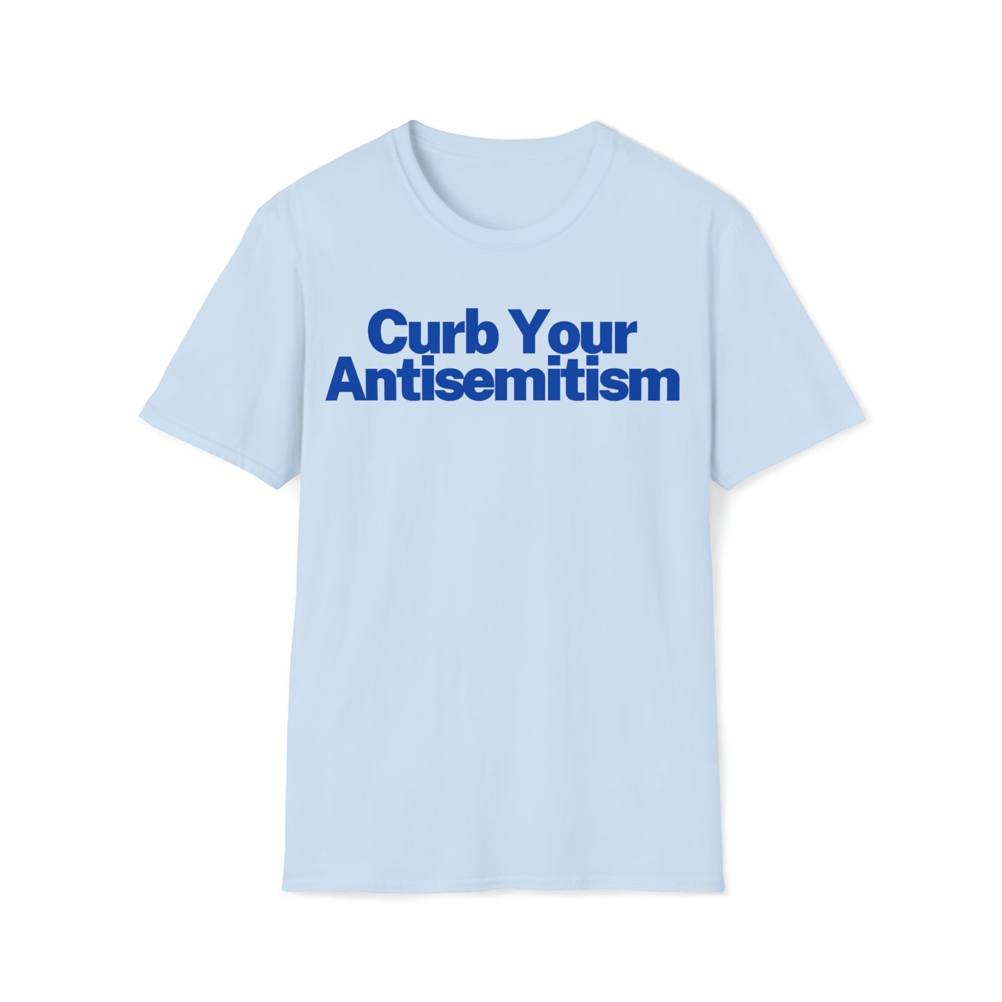 Curb Your Antisemitism | Blue Logo T-Shirt