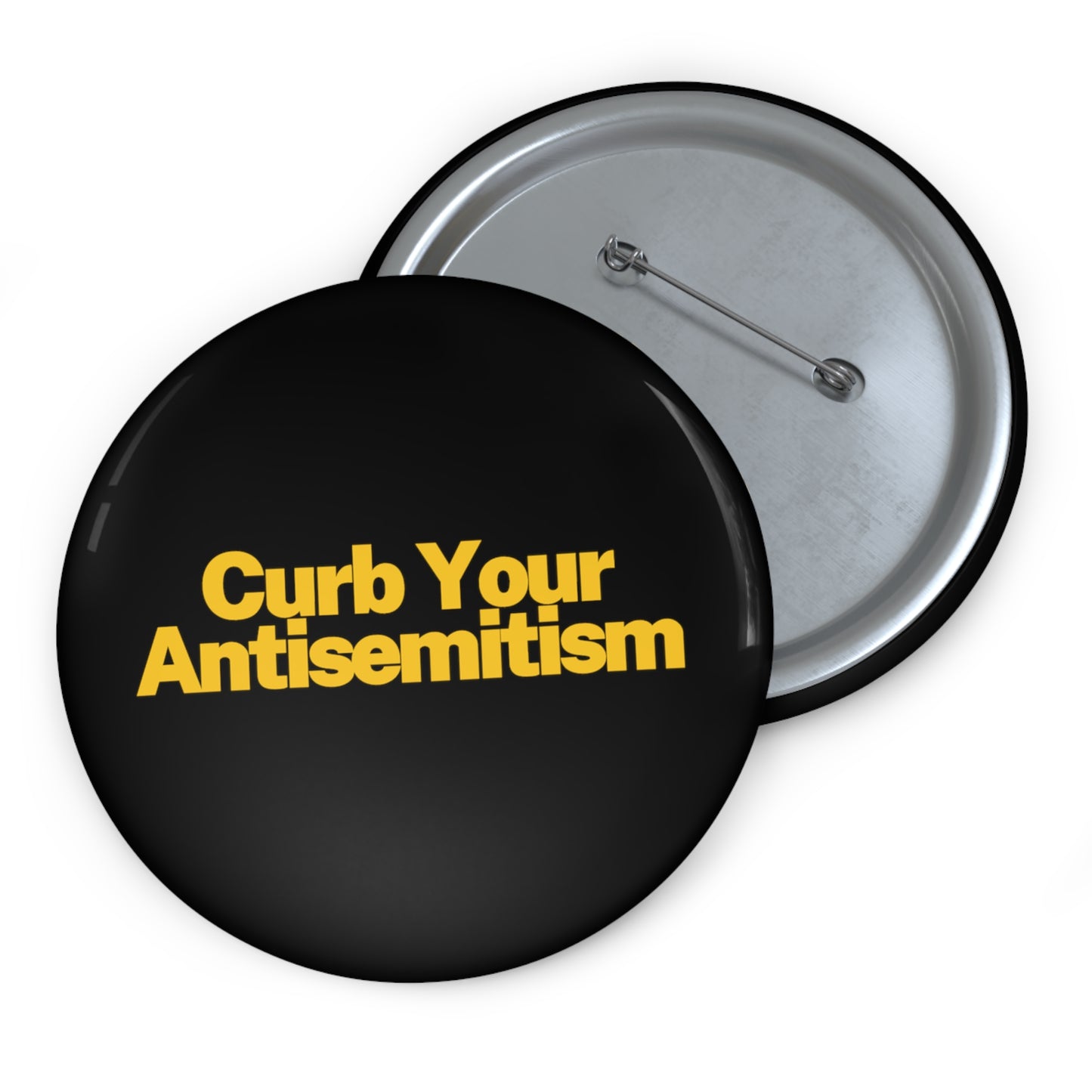 Curb Your Antisemitism Pin Buttons