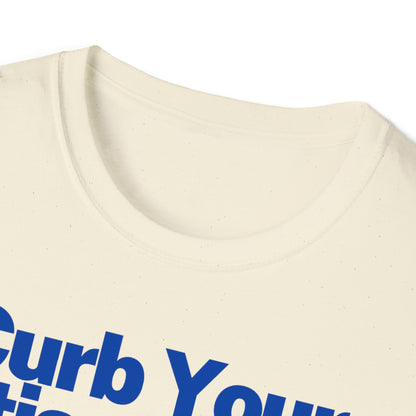 Curb Your Antisemitism | Blue Logo T-Shirt